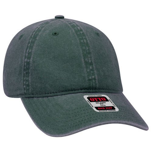 OTTO 18-202 Cotton Dad Hat Dark Green