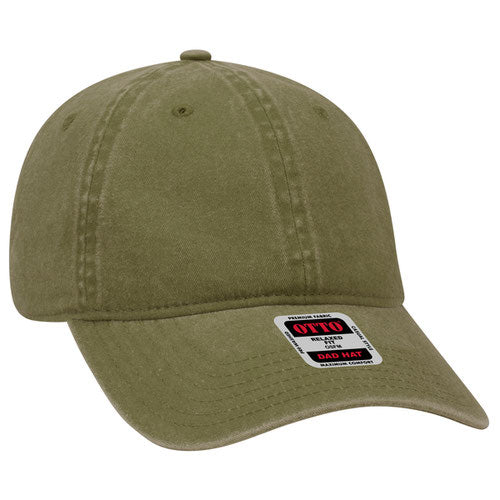 OTTO 18-202 Cotton Dad Hat Olive