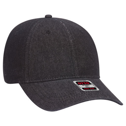 OTTO 18-204 Denim Dad Hat Black Denim