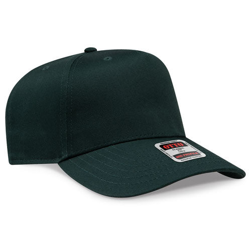 OTTO 31-069 5 Panel Structured Snapback Cap Dark Green