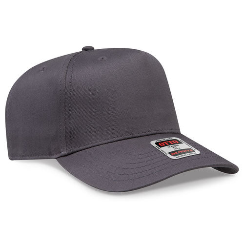 OTTO 31-069 5 Panel Structured Snapback Cap Dark Grey