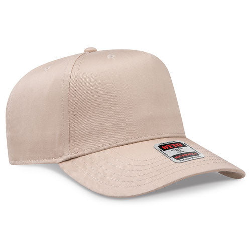 OTTO 31-069 5 Panel Structured Snapback Cap Khaki