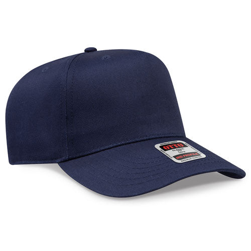 OTTO 31-069 5 Panel Structured Snapback Cap Navy