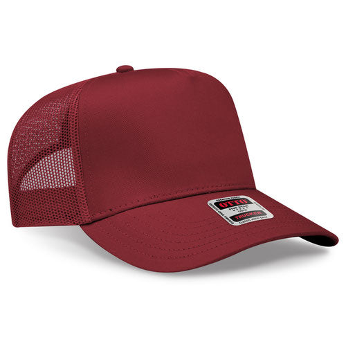 OTTO 32-285 5 Panel Structured Mesh Back Snapback Cap Maroon