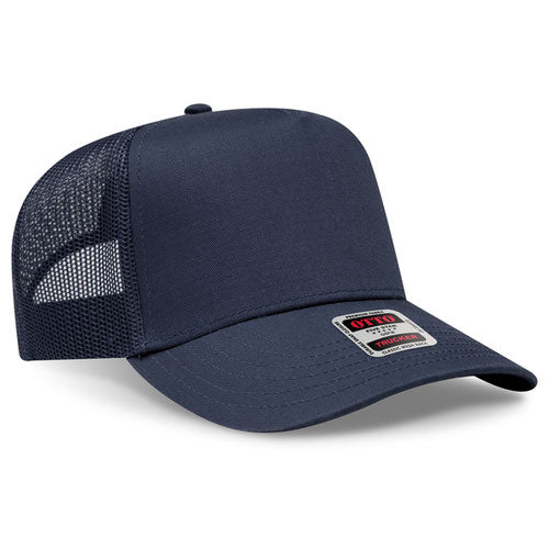 OTTO 32-285 5 Panel Structured Mesh Back Snapback Cap Navy