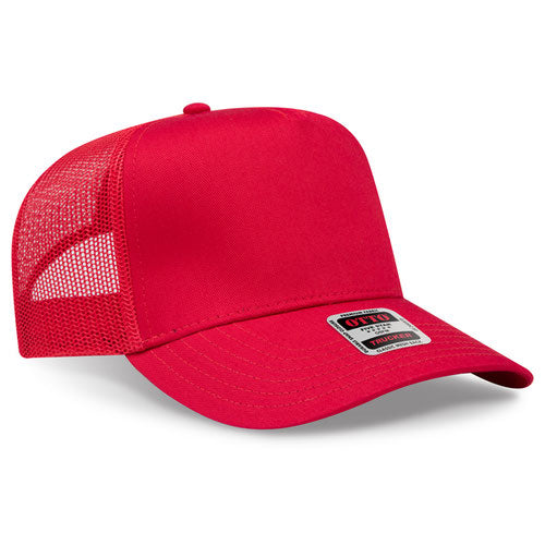 OTTO 32-285 5 Panel Structured Mesh Back Snapback Cap Red