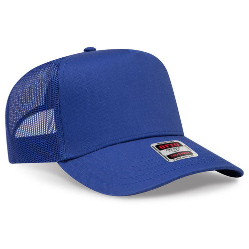 OTTO 32-285 5 Panel Structured Mesh Back Snapback Cap Royal