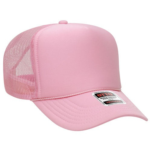 OTTO 39-165 sponge foam mesh back trucker hat - Light Pink