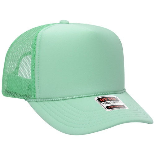 OTTO 39-165 sponge foam mesh back trucker hat - Mint