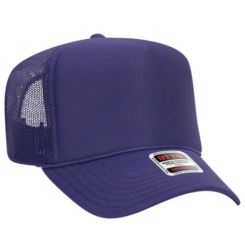 OTTO 39-165 sponge foam mesh back trucker hat - Purple
