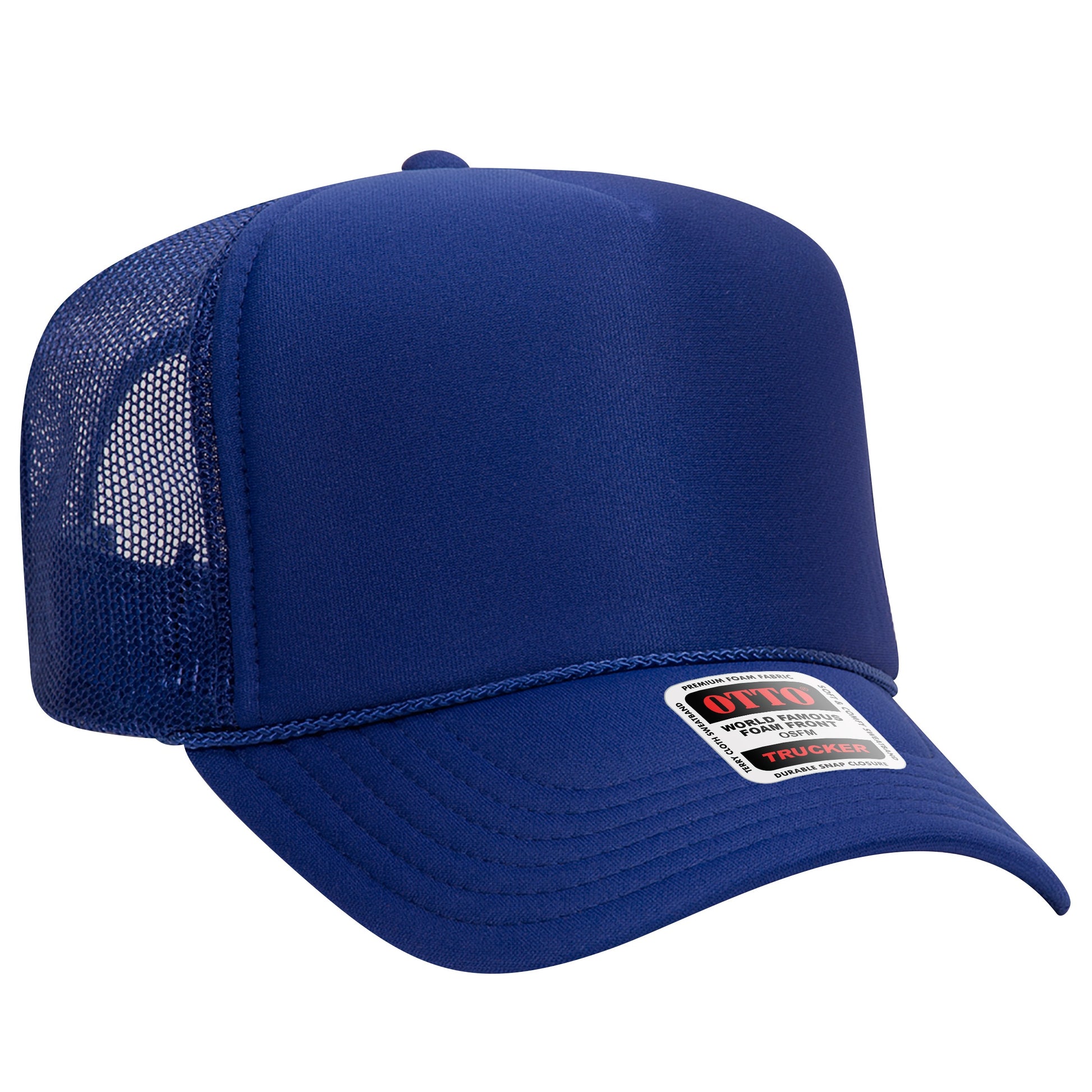 OTTO 39-165 sponge foam mesh back trucker hat - Royal
