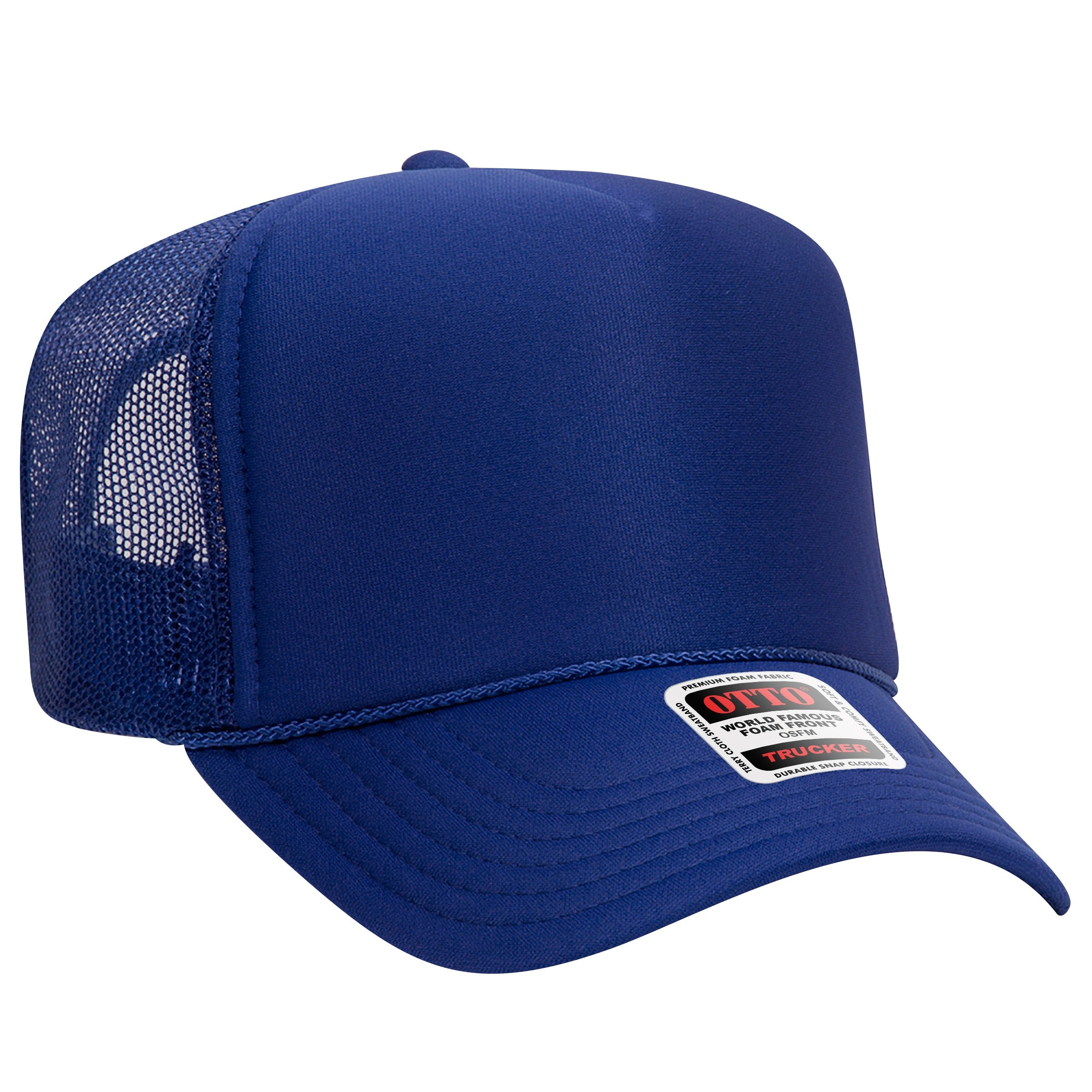 OTTO 39-165 sponge foam mesh back trucker hat - Royal
