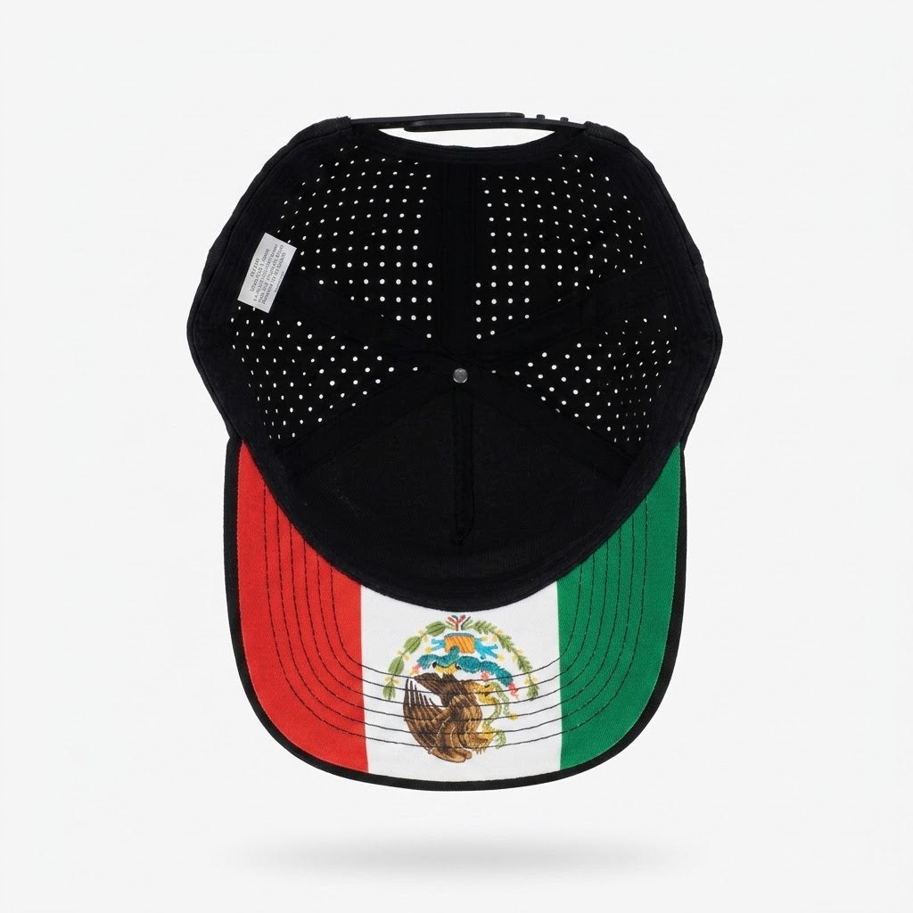5 Panel Curved Bill Trucker Mesh Mexico Under Bill  #5PCMU-MEXICO