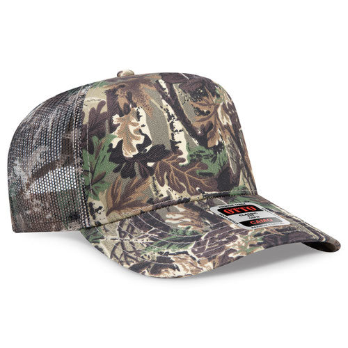OTTO 5 Panel Structured Camo Mesh Back Snapback Cap #47-049