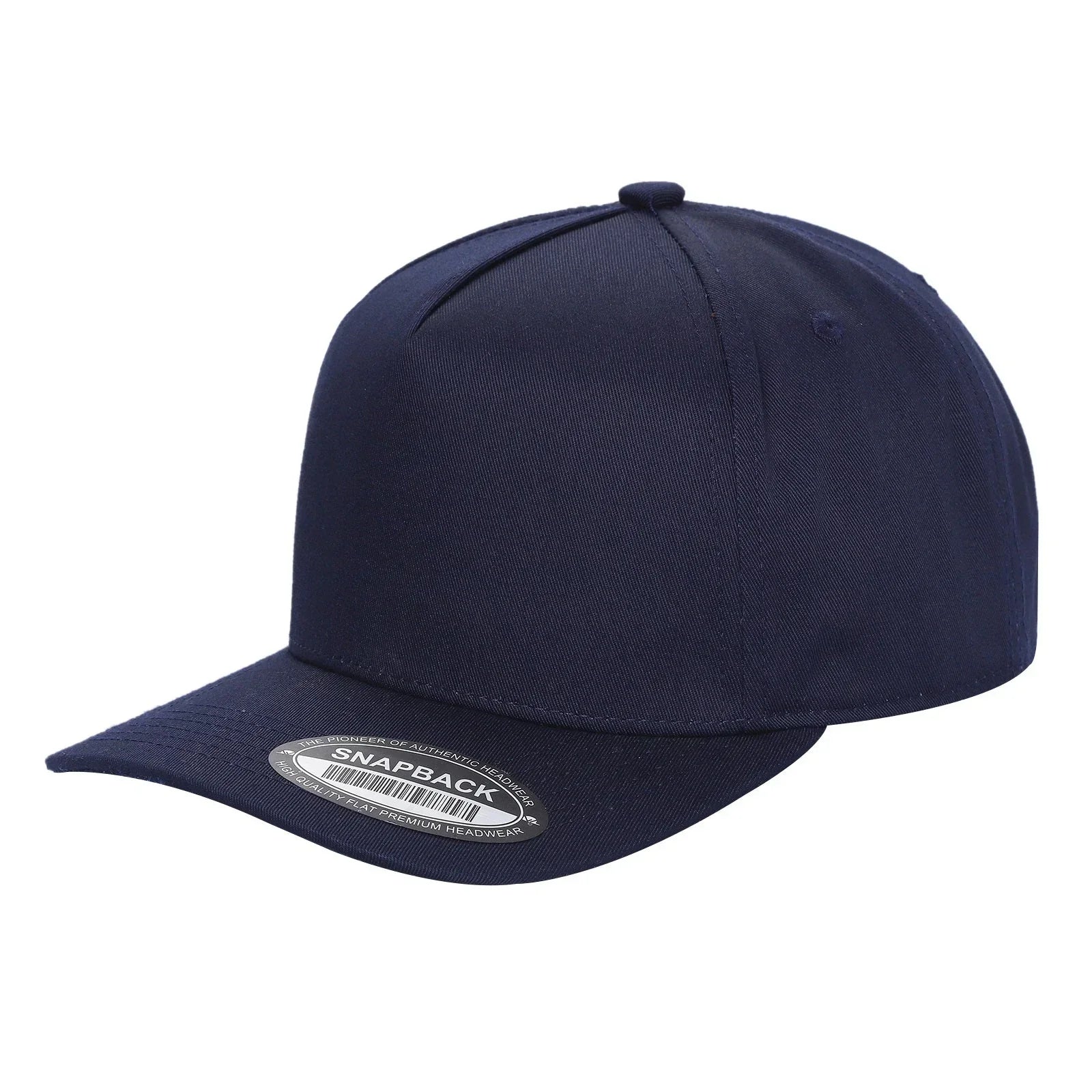 500 5 Panel Structured Snapback Cap Navy