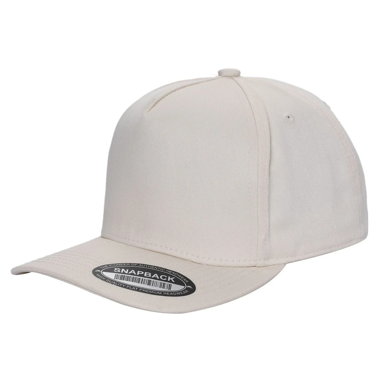 500 5 Panel Structured Snapback Cap Tan
