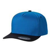 500 5 Panel Two-Tone Structured Snapback Cap Blue Black