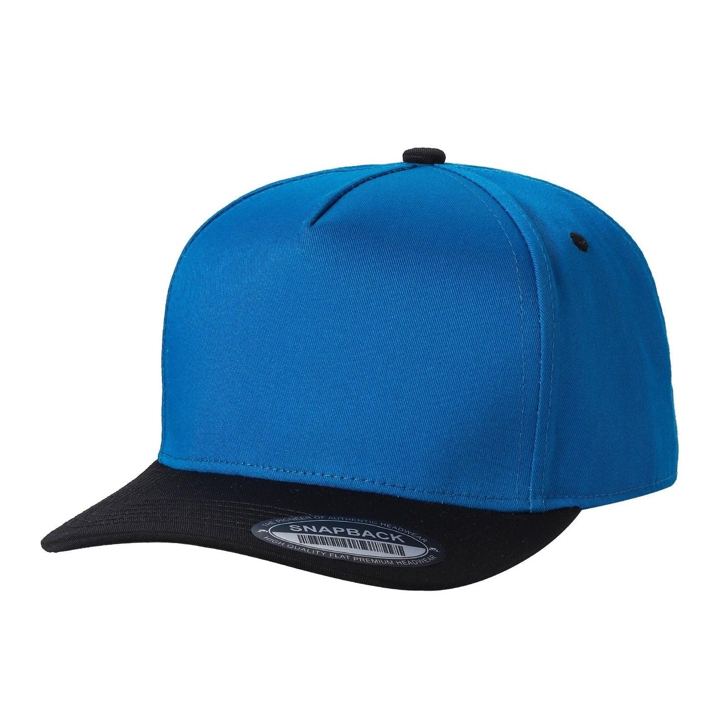 500 5 Panel Two-Tone Structured Snapback Cap Blue Black