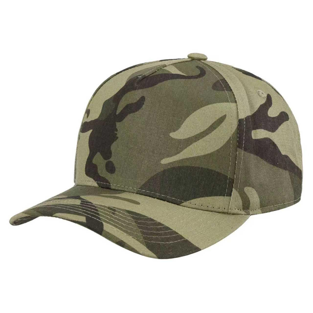 500 5 Panel Two-Tone Structured Snapback Cap Camo