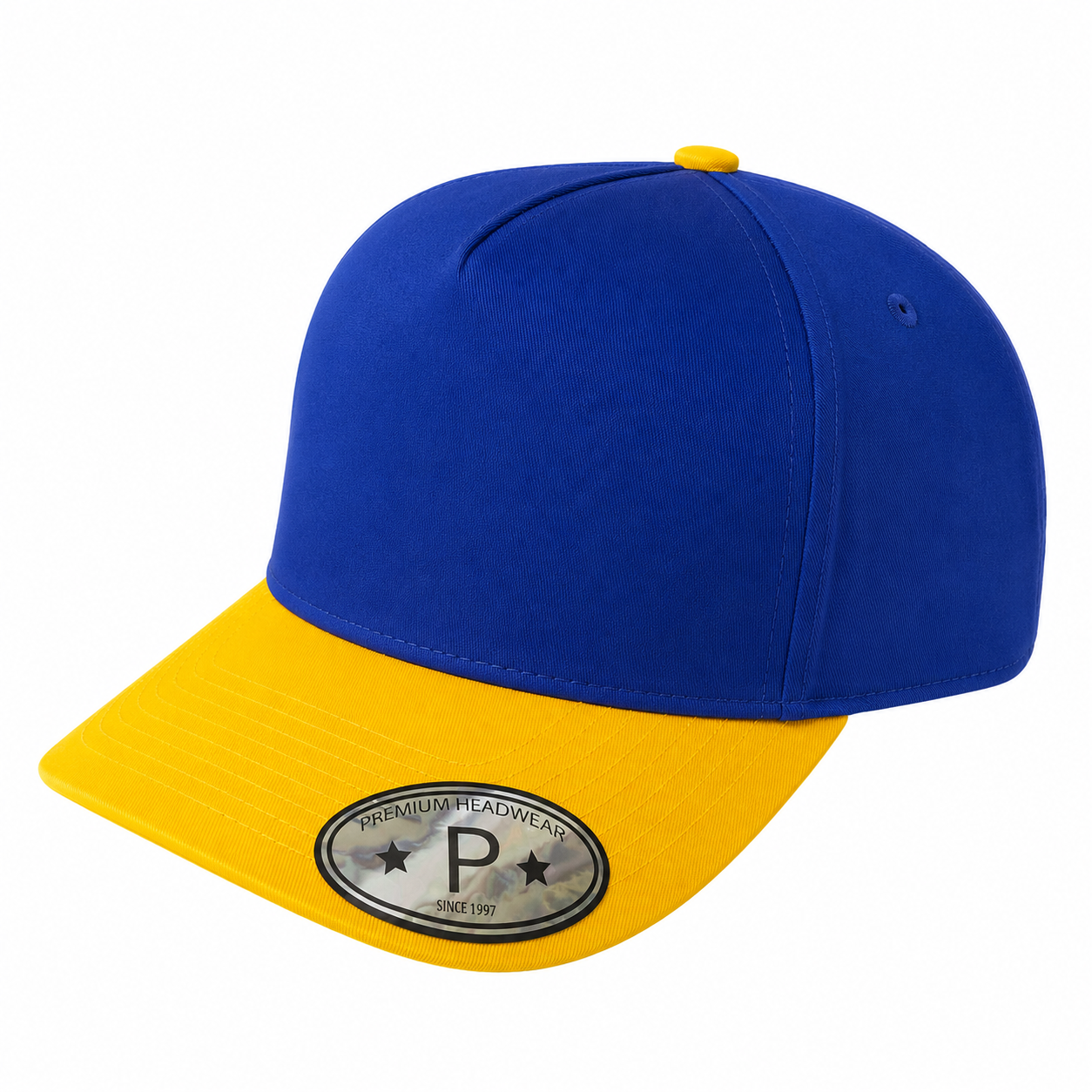 5 Panel Premium Cap #511 - 2CREAM BLK wholesale blank hat