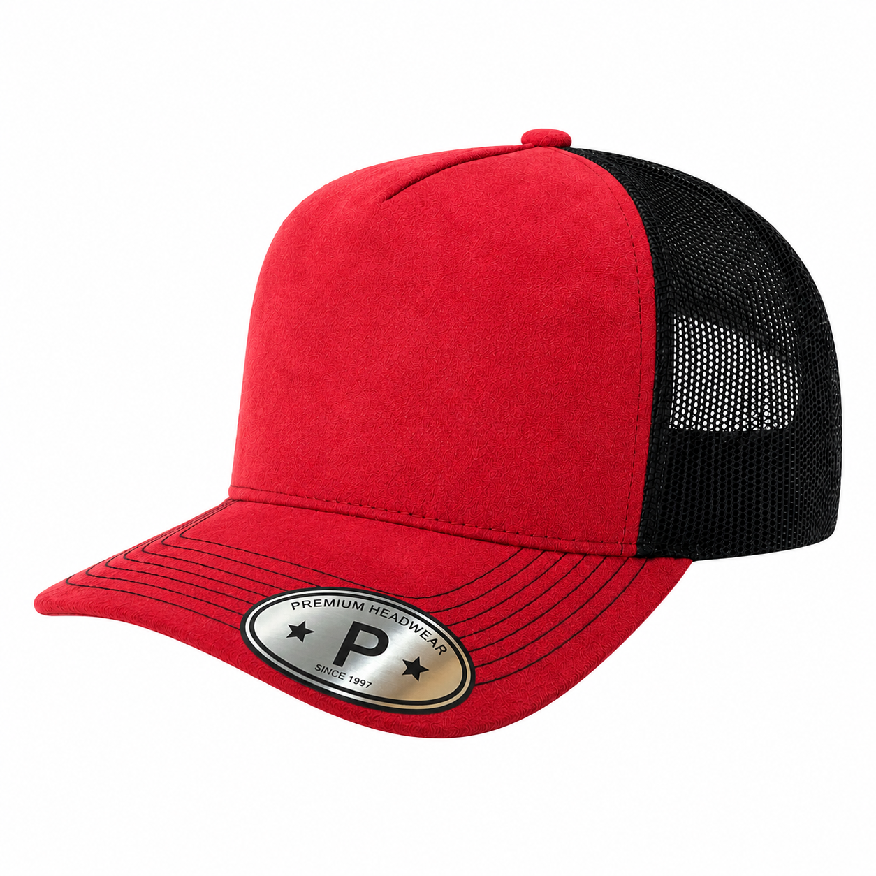 5 Panel Suede Front and Mesh Back Blank Snapback Cap #520 - Two Tone Olive Black wholesale blank hat