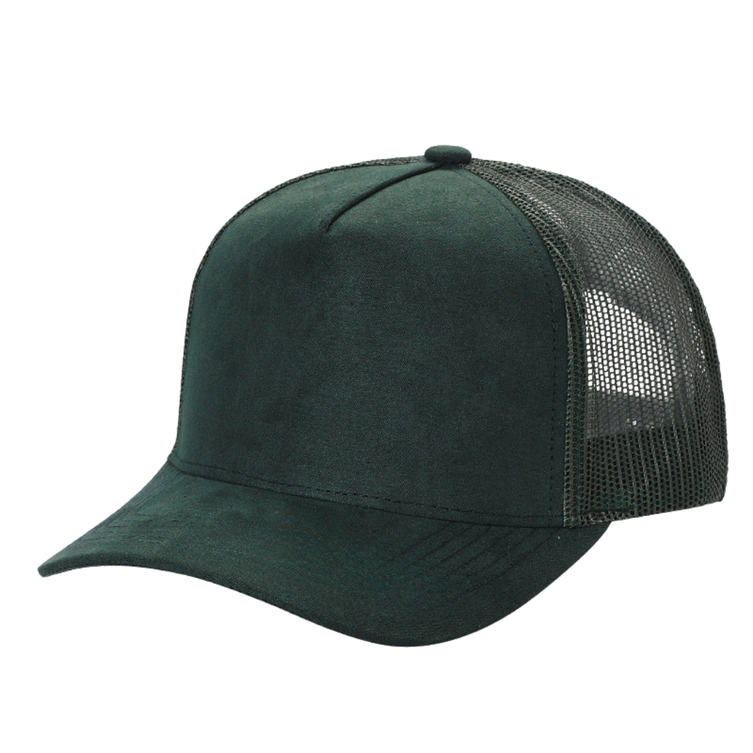 5 Panel Suede Front and Mesh Back Blank Snapback Cap #520 - Two Tone Red Black wholesale blank hat