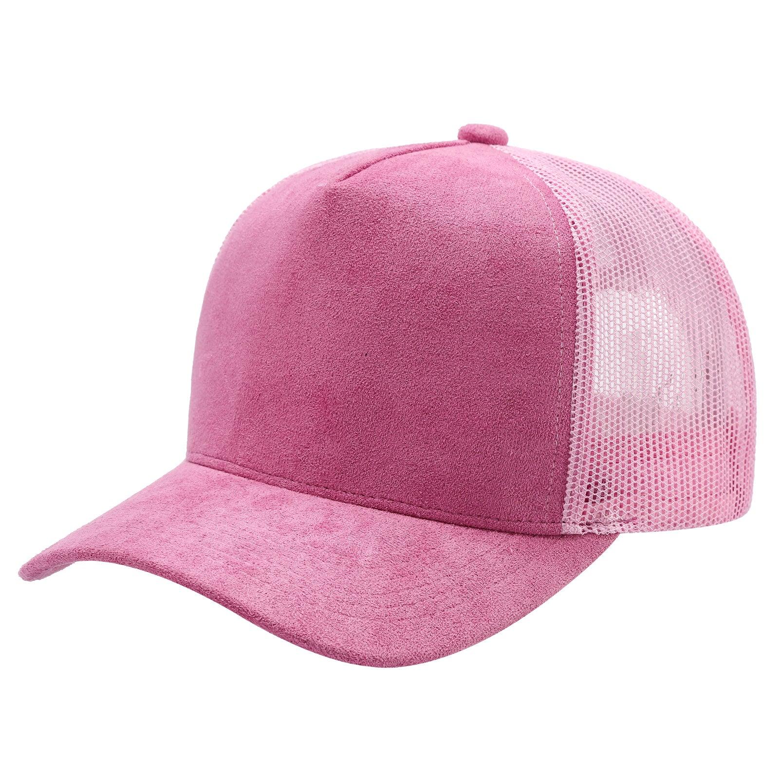 5 Panel Suede Front and Mesh Back Blank Snapback Cap #520 - Bright Royal wholesale blank hat