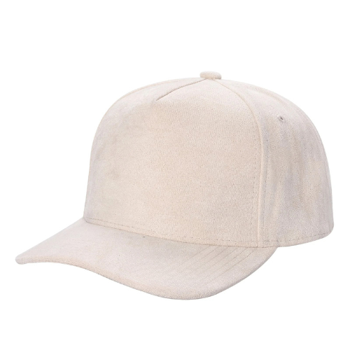 522 5 Panel Suede Snapback Cap Tan