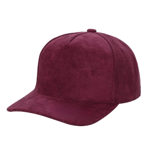522 5 Panel Suede Snapback Cap Wine