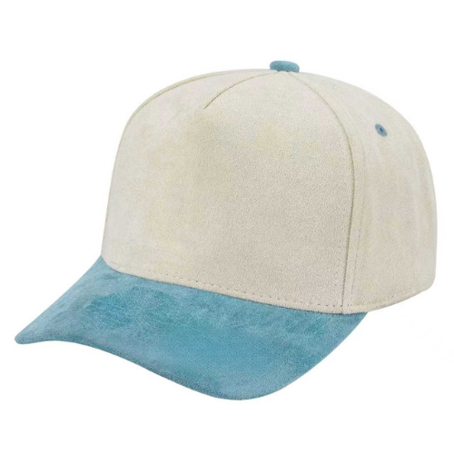 522 5 Panel Suede Snapback Cap Tan Sky