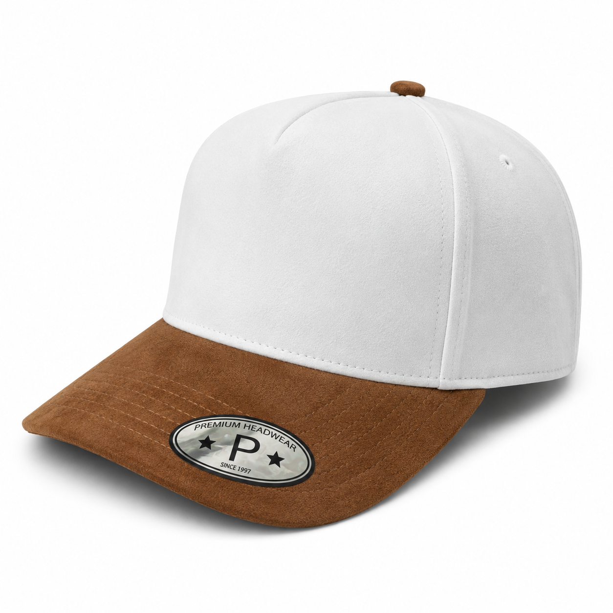 5 Panel Suede Fabric Snapback Cap #522