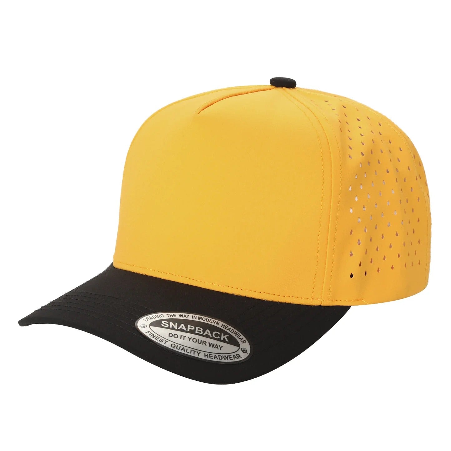 5 Panel Laser Perforated Snapback Cap #530L