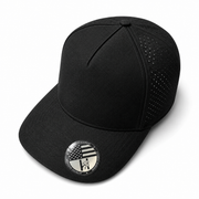 Black 533L wholesale 5 panel laser perforated adjustable blank snapback cap