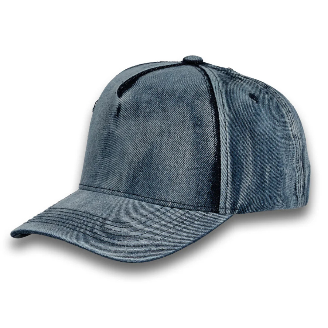 540 5 Panel Denim Snapback Cap Dark Blue Denim
