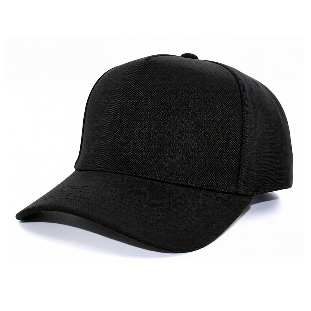 5 Panel Velcro Blank Cap #580V - Black