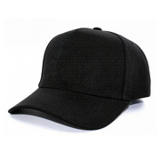 5 Panel Velcro Blank Cap #580V - Black