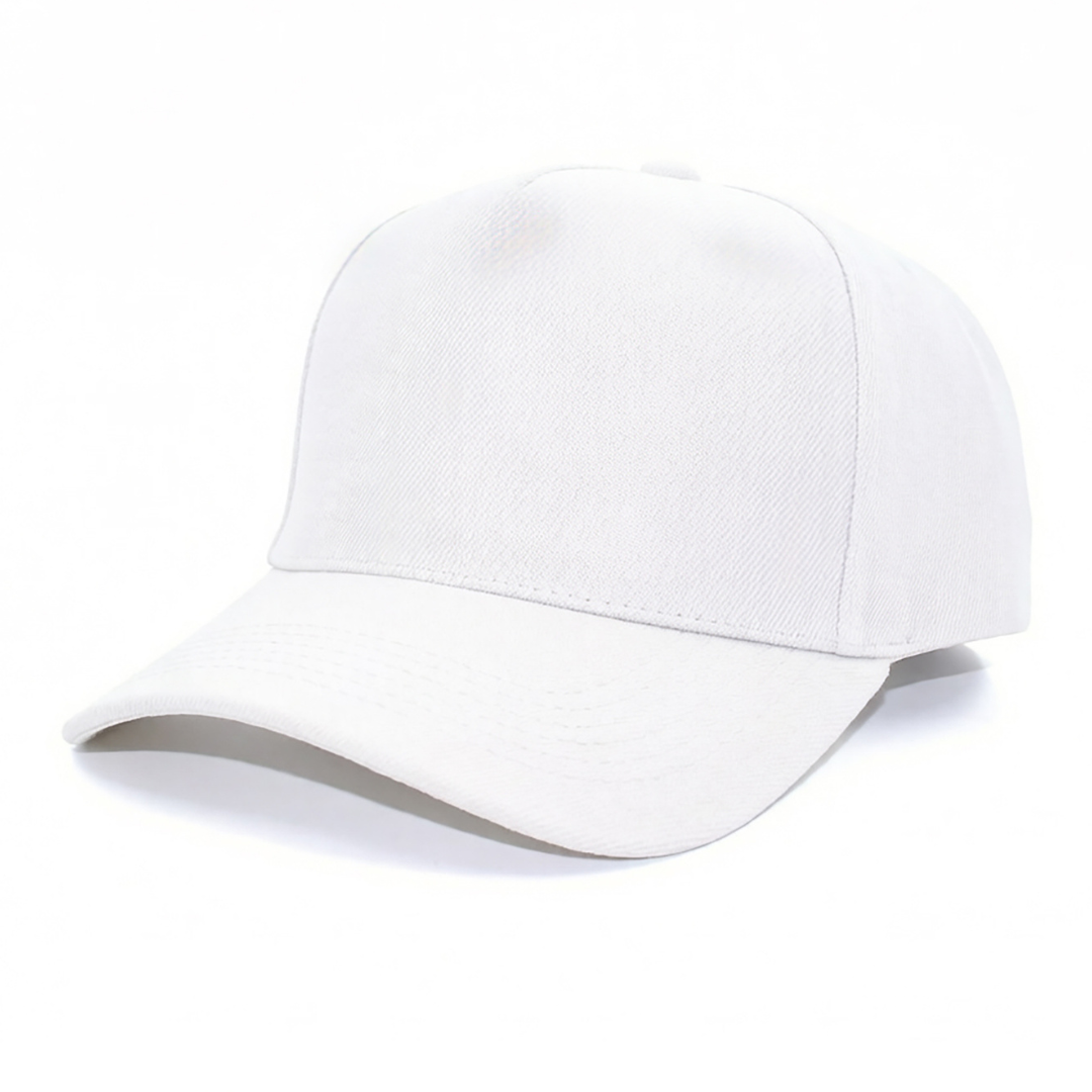 5 Panel Velcro Blank Cap #580V - White