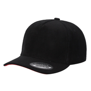 591 5 Panel Two-Tone Structured Snapback Cap Black