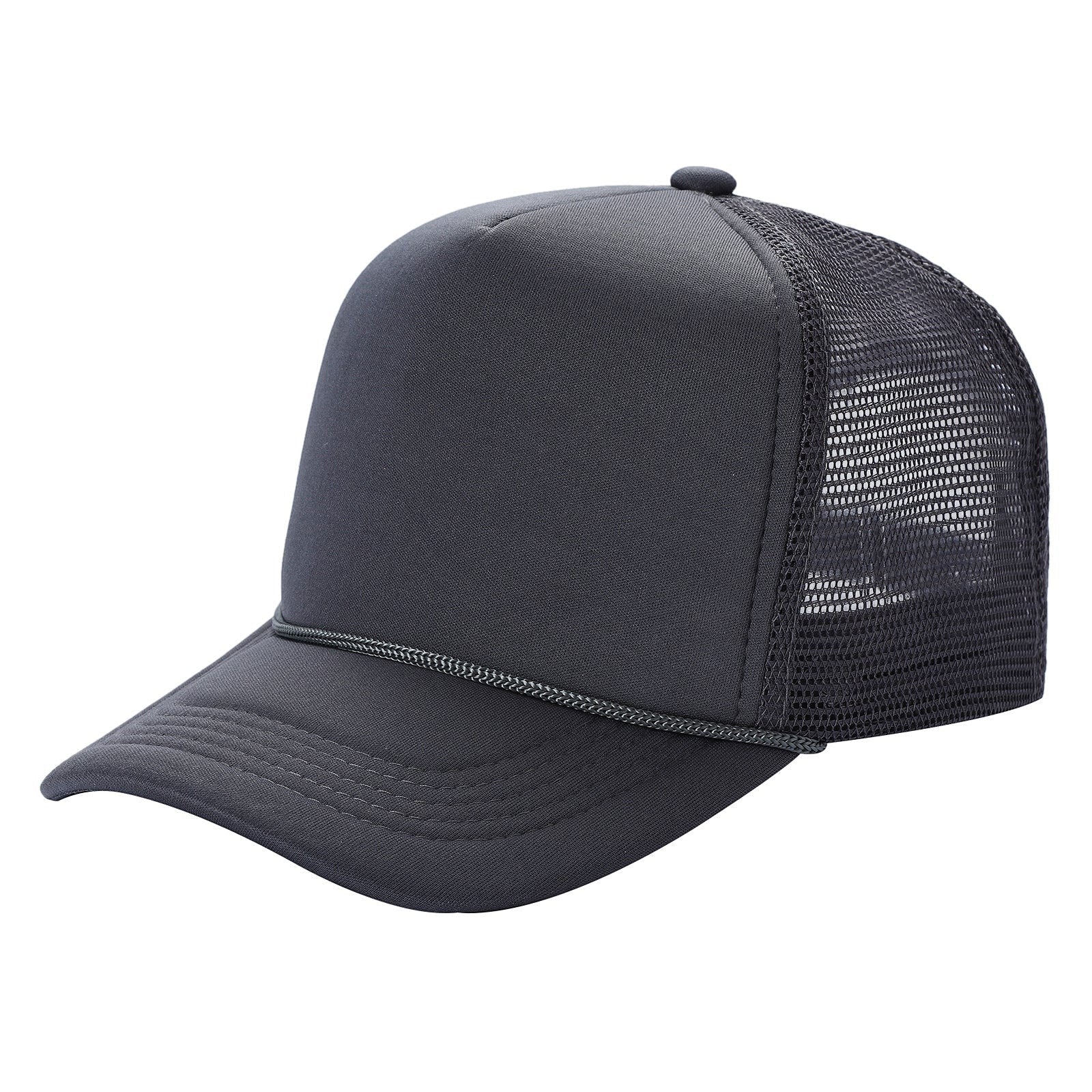 599 Adult 5 Panel Foam Trucker Cap Charcoal