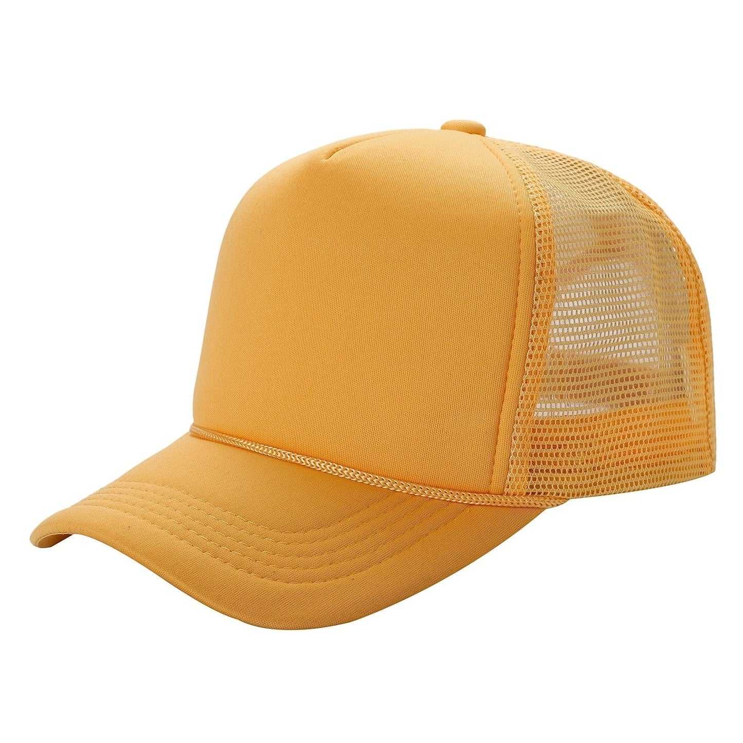 599 Adult 5 Panel Foam Trucker Cap Gold