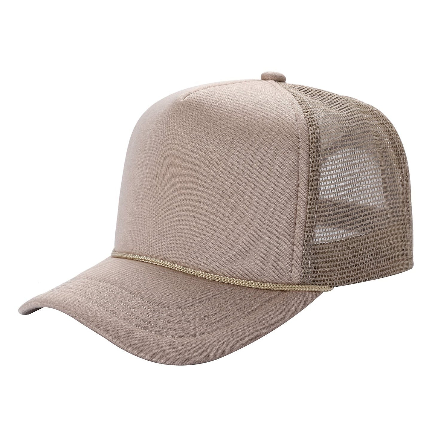 599 Adult 5 Panel Foam Trucker Cap Khaki