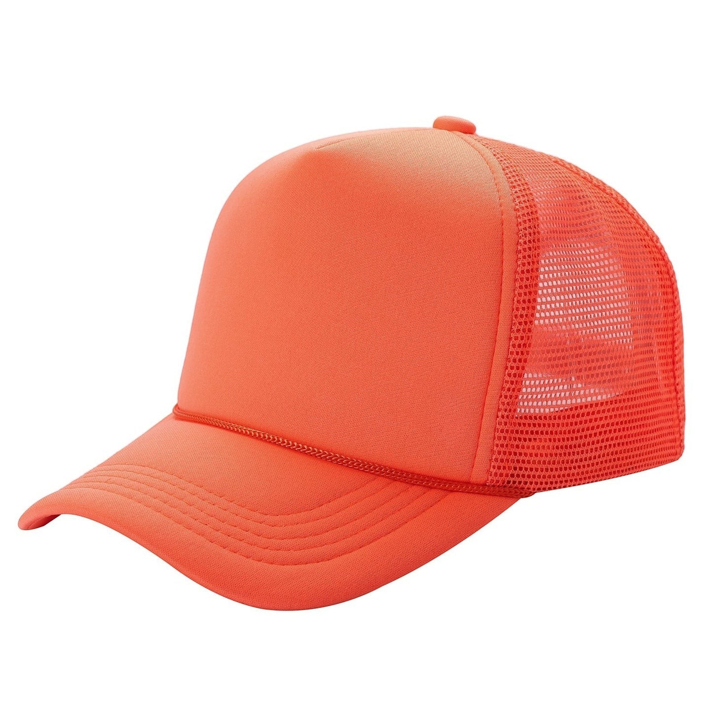 599 Adult 5 Panel Foam Trucker Cap Orange