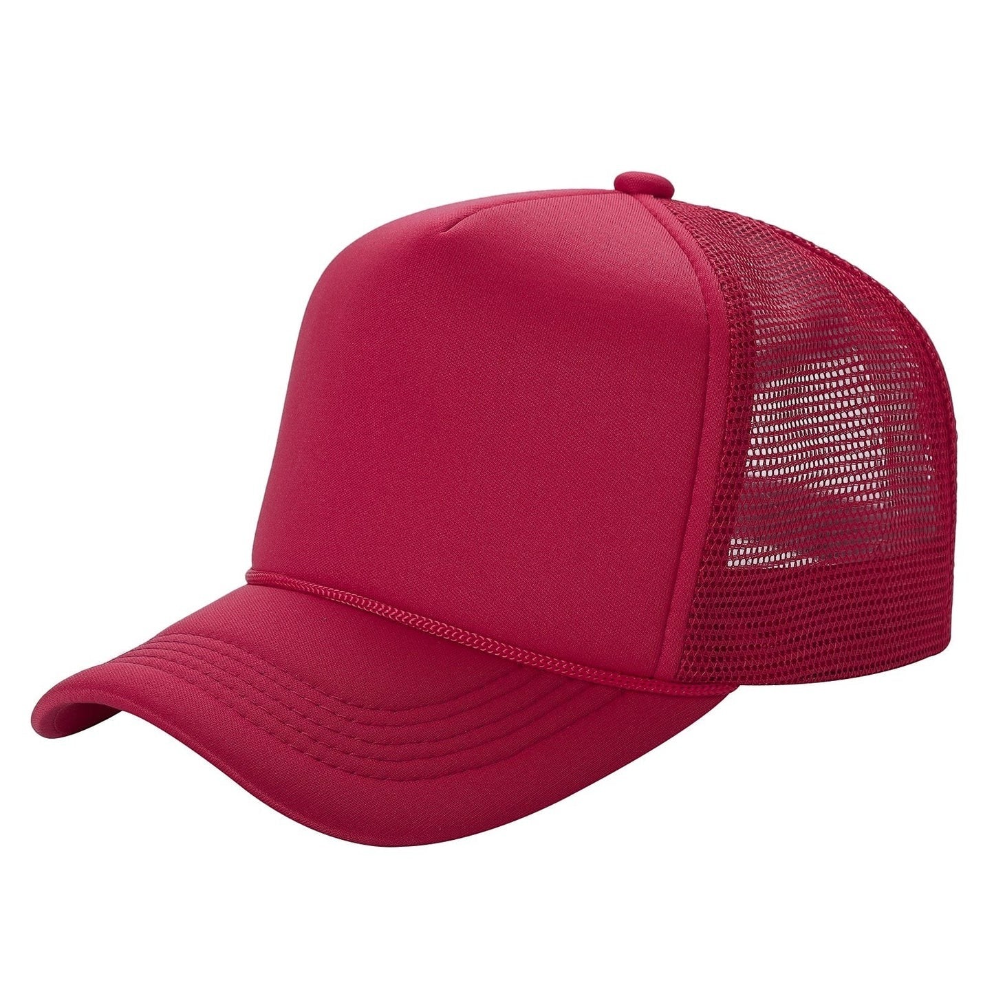 599 Adult 5 Panel Foam Trucker Cap Red