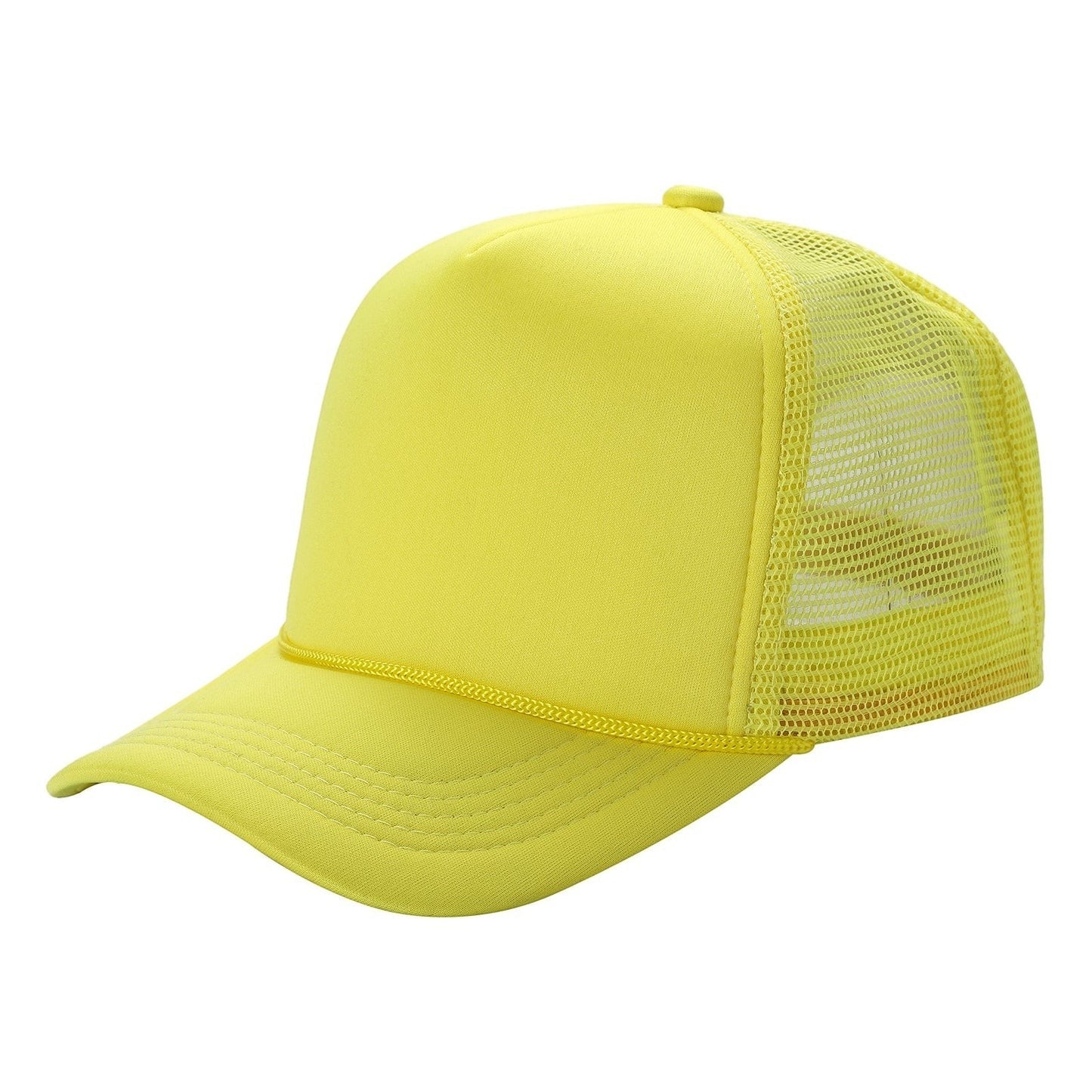 599 Adult 5 Panel Foam Trucker Cap Yellow