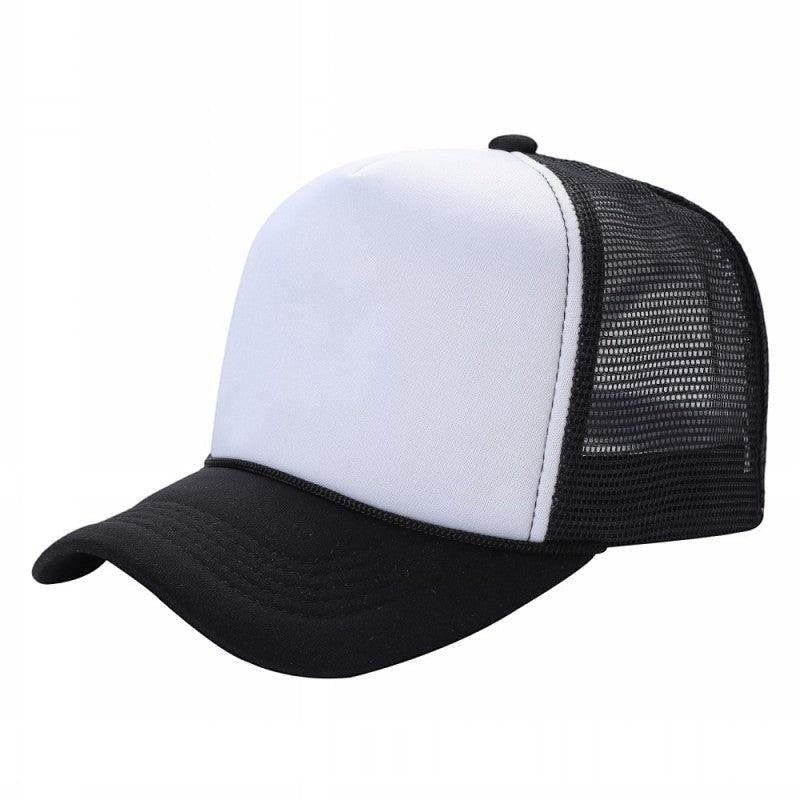 599 Adult 5 Panel Foam Trucker Cap White Black