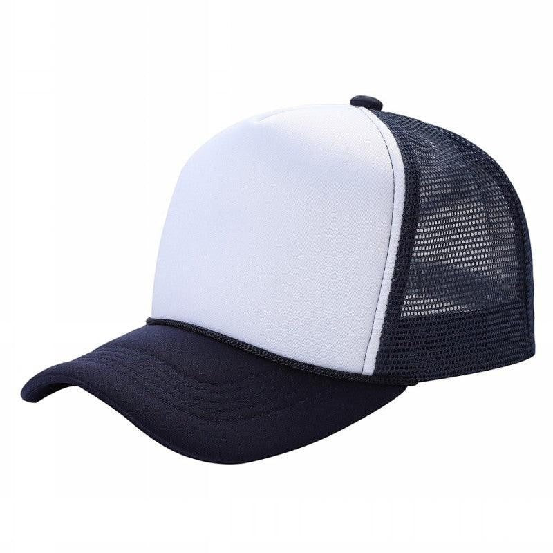 599 Adult 5 Panel Foam Trucker Cap White Navy