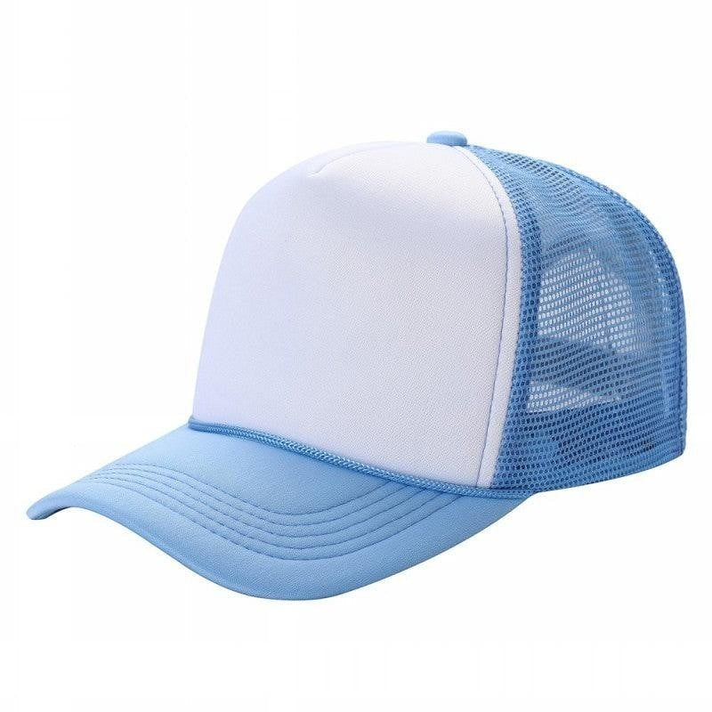 599 Adult 5 Panel Foam Trucker Cap White Sky