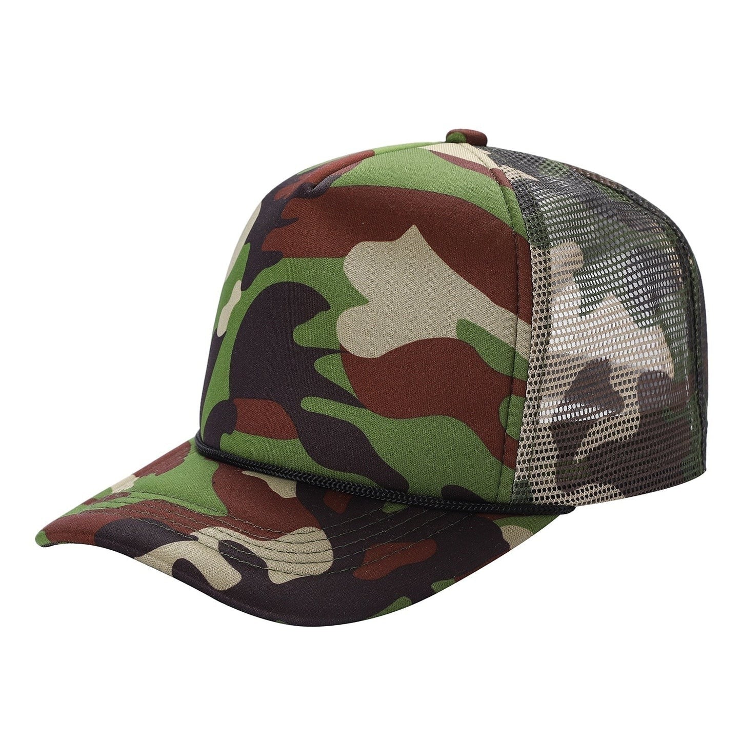 599 Adult 5 Panel Foam Trucker Cap Camo