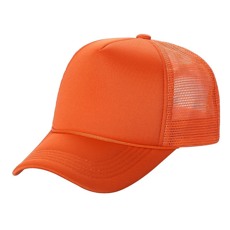 599K Kids 5 Panel Foam Trucker Cap Orange
