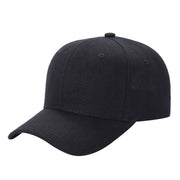 6 Panel Plain Velcro Cap Solid color in BLACK - Style 600 | Pro Cap